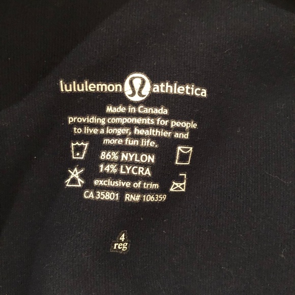 Navy wide leg lululemons - Picture 2 of 2